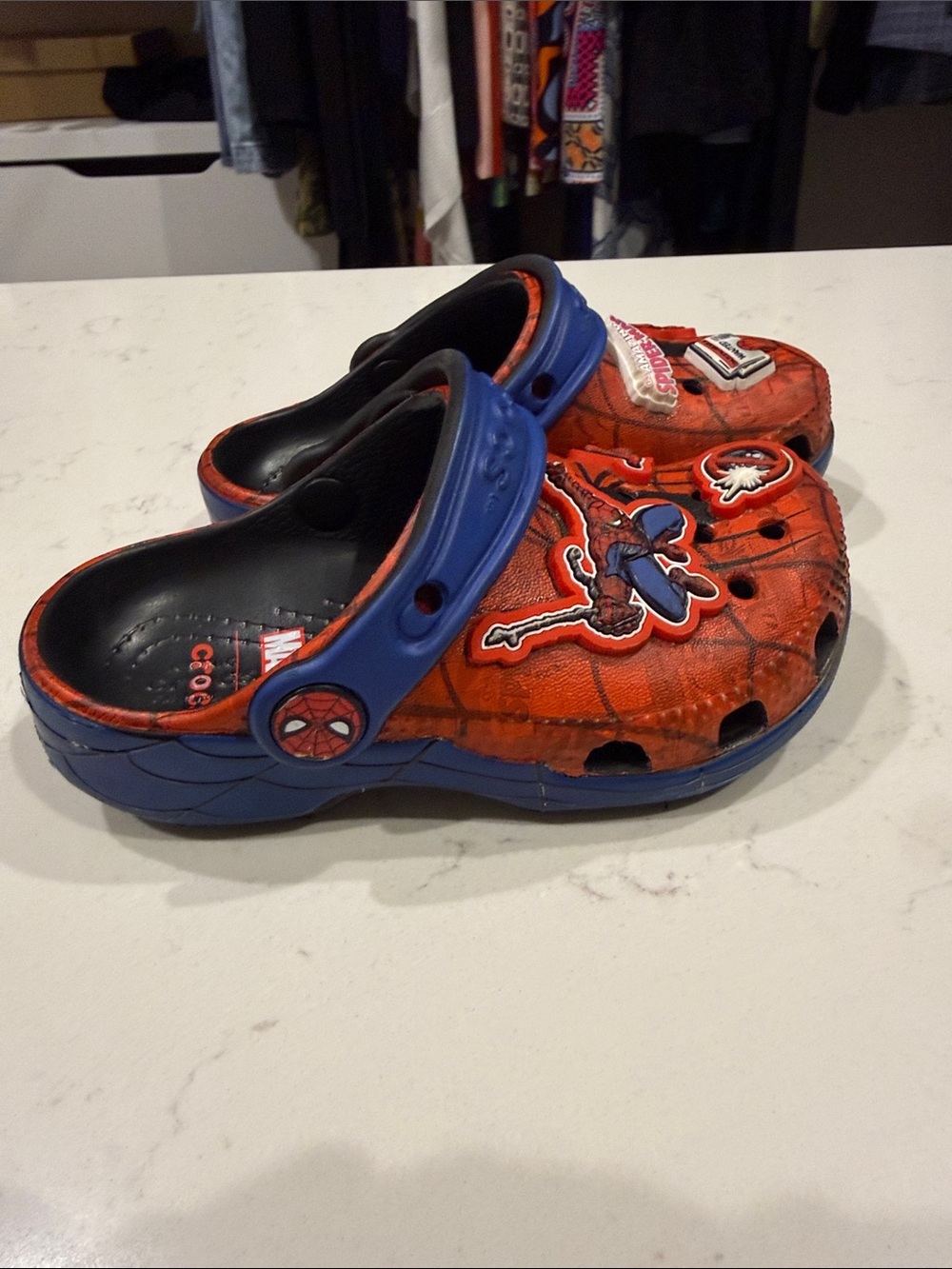 CROCS Kids Spider-Man Red and Blue Clogs - Picture 6 of 6